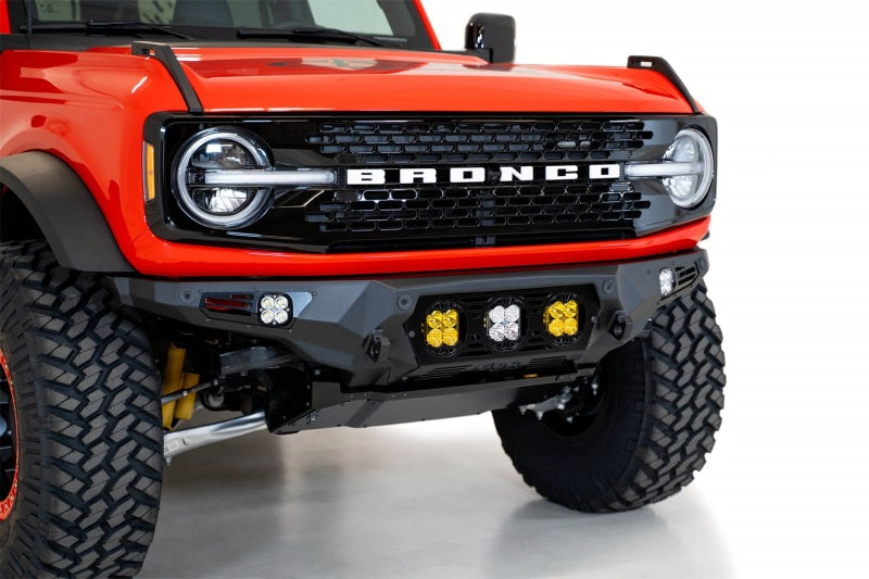 Addictive Desert Designs 21-22 Ford Bronco Bomber Front Bumper (w/ 3 Baja Designs LP4 Mounts) - GTR Auto