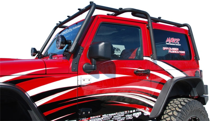 MBRP 07-10 Jeep Wrangler JK Front Roof Rack Extension (2 Door) Black Coated - GTR Auto