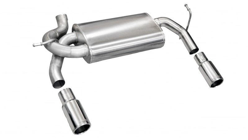 Corsa 2007-2011 Jeep Wrangler 3.8L/12-14 Wrangler 3.6L Polished Sport Axle-Back Exhaust - GTR Auto