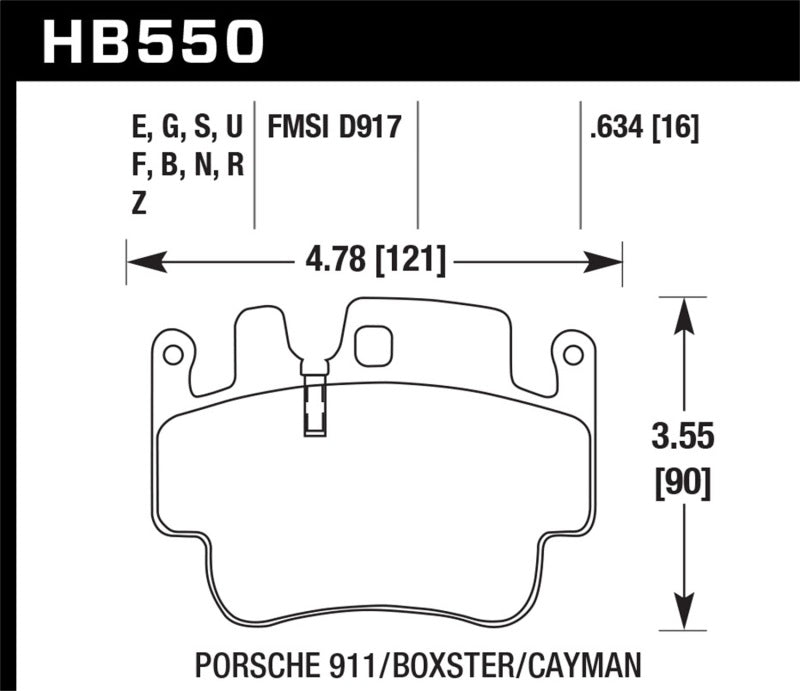 Hawk 98-05 Porsche 911 Front & Rear / 00-07 Boxster / 06 Cayman Front DTC-60 Race Brake Pads - GTR Auto