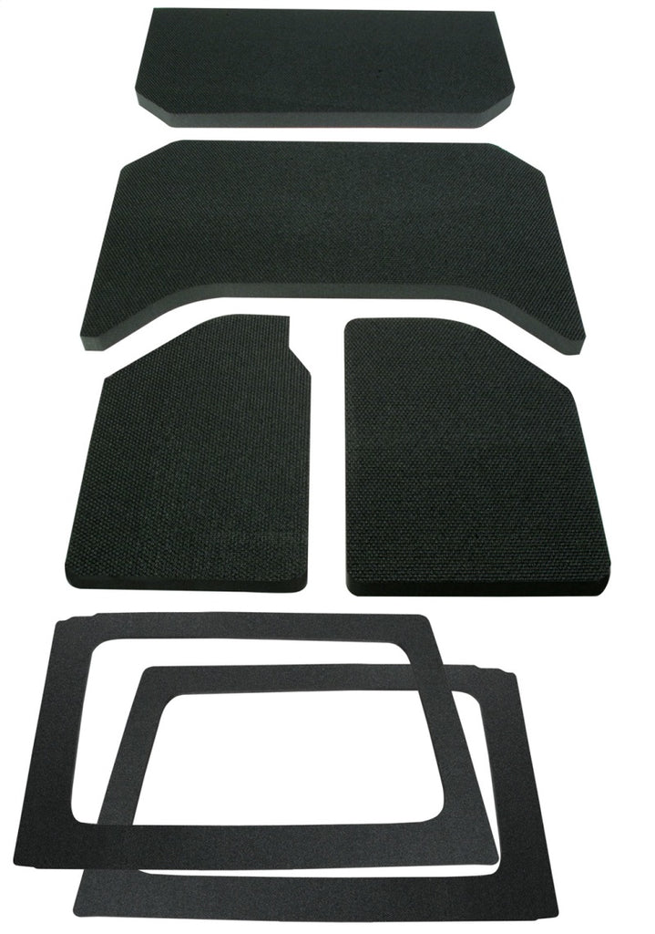 DEI 11-18 Jeep Wrangler JK 4-Door Boom Mat Complete Headliner Kit - 6 Piece - Black - GTR Auto