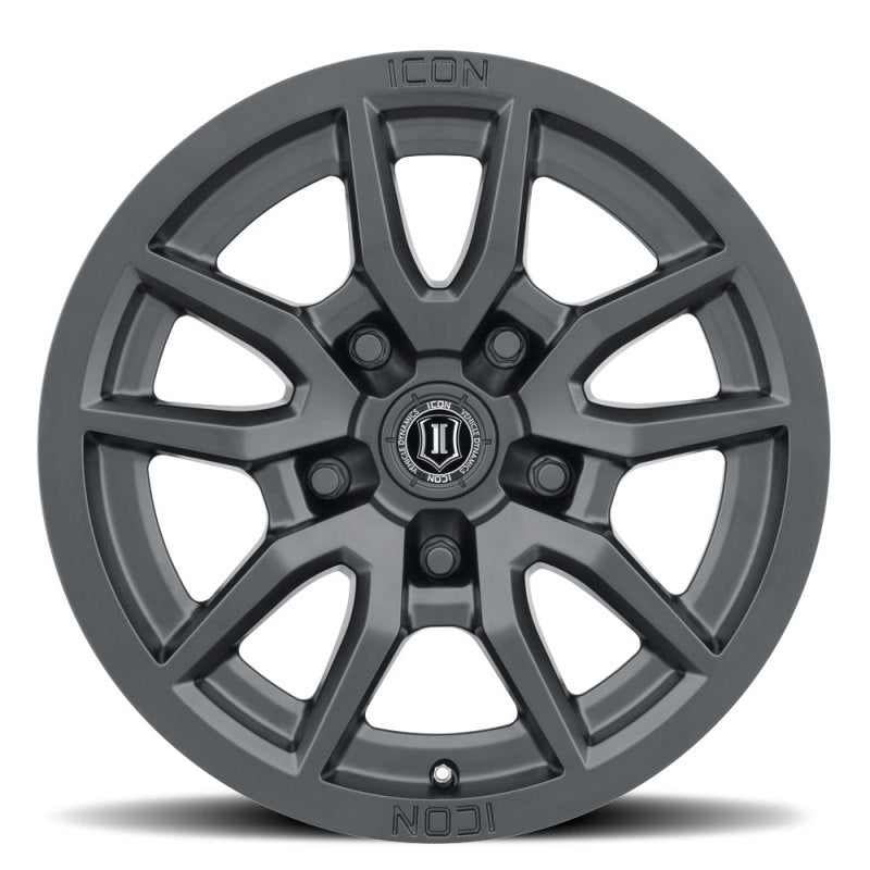 ICON Vector 5 17x8.5 5x150 25mm Offset 5.75in BS 110.1mm Bore Satin Black Wheel - GTR Auto
