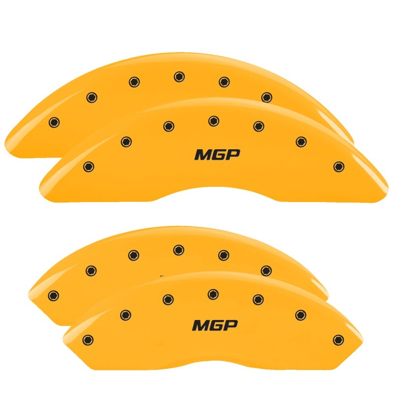 MGP 4 Caliper Covers Engraved Front & Rear MGP Red finish silver ch - GTR Auto