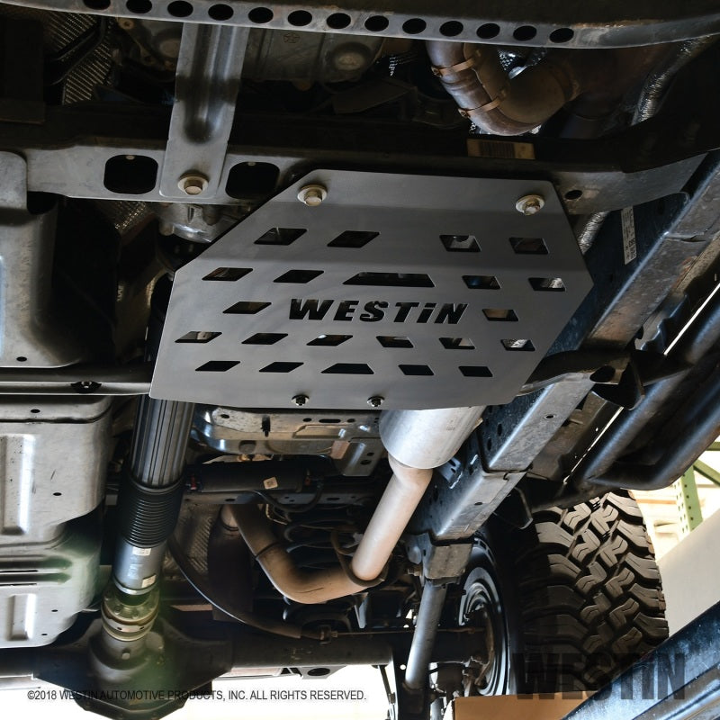 Westin/Snyper 18-21 Jeep Wrangler JL Transfer Case Skid Plate - Textured Black - GTR Auto