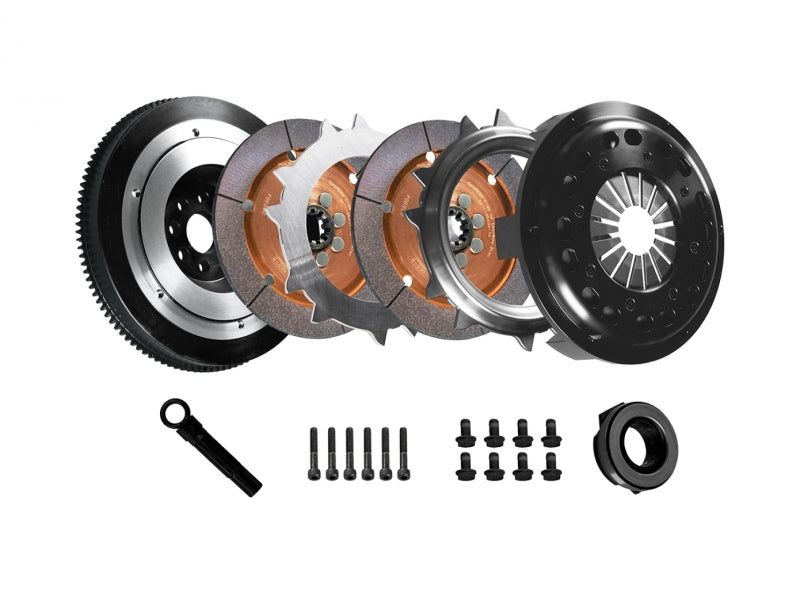 DKM Clutch BMW E34/E36/E39/E46/Z3 (6 Cyl) Ceramic Twin Disc MR Clutch w/Flywheel (650 ft/lbs Torque) - GTR Auto