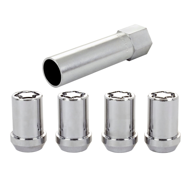 McGard Wheel Lock Nut Set - 4pk. (Tuner / Cone Seat) M12X1.5 / 13/16 Hex / 1.24in. Length - Chrome - GTR Auto
