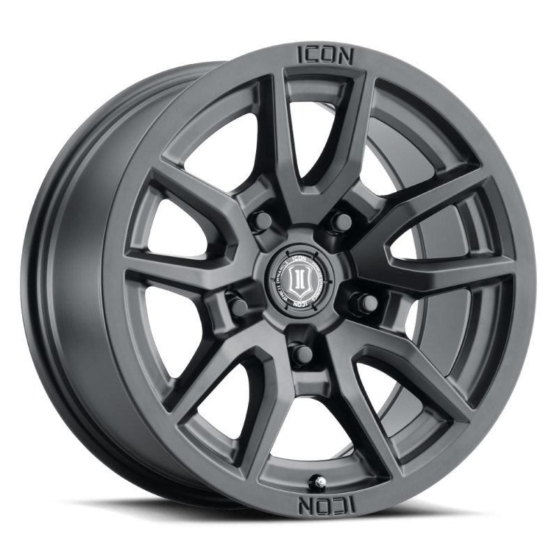 ICON Vector 5 17x8.5 5x150 25mm Offset 5.75in BS 110.1mm Bore Satin Black Wheel - GTR Auto