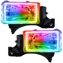 Load image into Gallery viewer, Oracle 94-02 Dodge Ram Pre-Assembled Halo Headlights - ColorSHIFT w/ Simple Controller