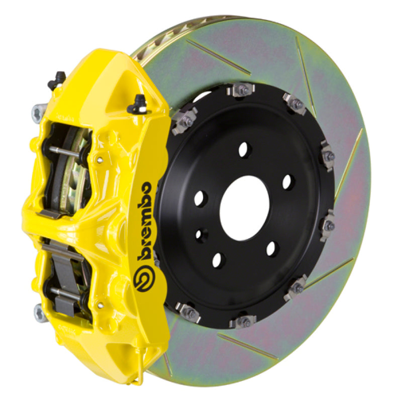 Brembo 13-17 Model S RWD Fr GT BBK 6Pis Cast 380x34 2pc Rotor Slotted Type1-Yellow 1N2.9046A5