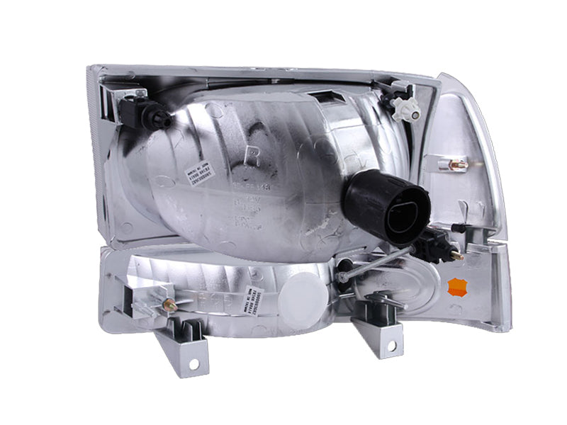 ANZO 2000-2004 Ford Excursion Crystal Headlights Chrome w/ Corner Lights 2pc - GTR Auto