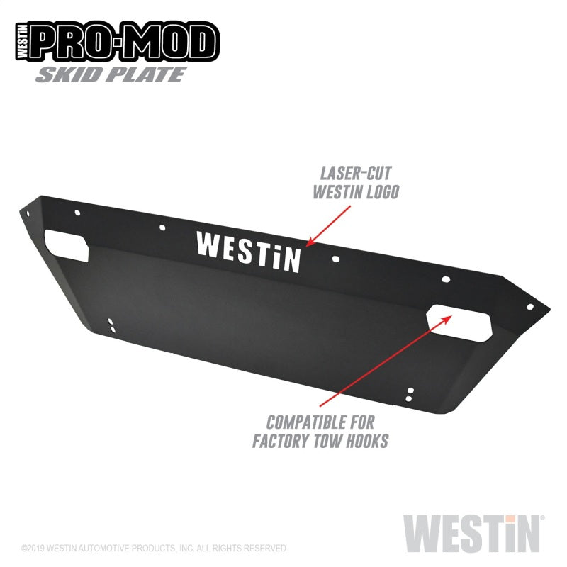 Westin 2019 Dodge Ram 1500 ( Excludes 1500 Classic & Rebel Models ) Pro-Mod Skid Plate - Text. Blk - GTR Auto
