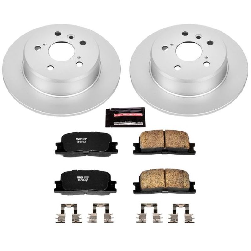 Power Stop 01-03 Toyota Highlander Rear Z17 Evolution Geomet Coated Brake Kit CRK1069