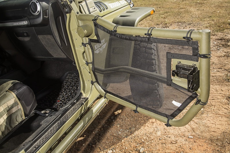 Rugged Ridge Tube Door Covers Front Pair Black 07-18 Jeep Wrangler JK/JKU 13579.50