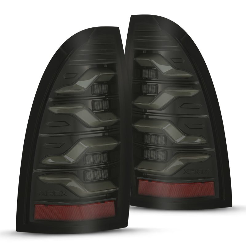 AlphaRex 05-15 Toyota Tacoma LUXX LED Taillights Alpha Blk w/Activ Light/Seq Signal - GTR Auto