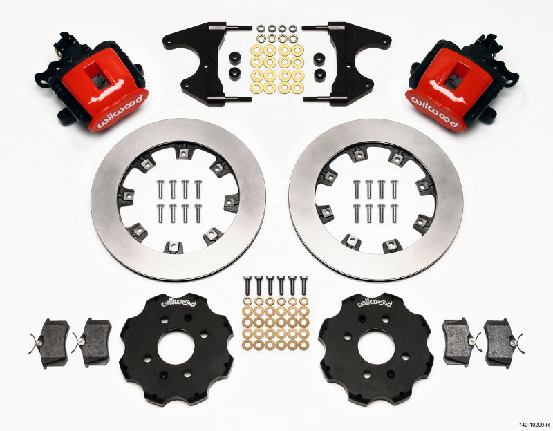 Wilwood Combination Parking Brake Rear Kit 12.19in Red Civic / Integra Drum 2.46 Hub Offset - GTR Auto