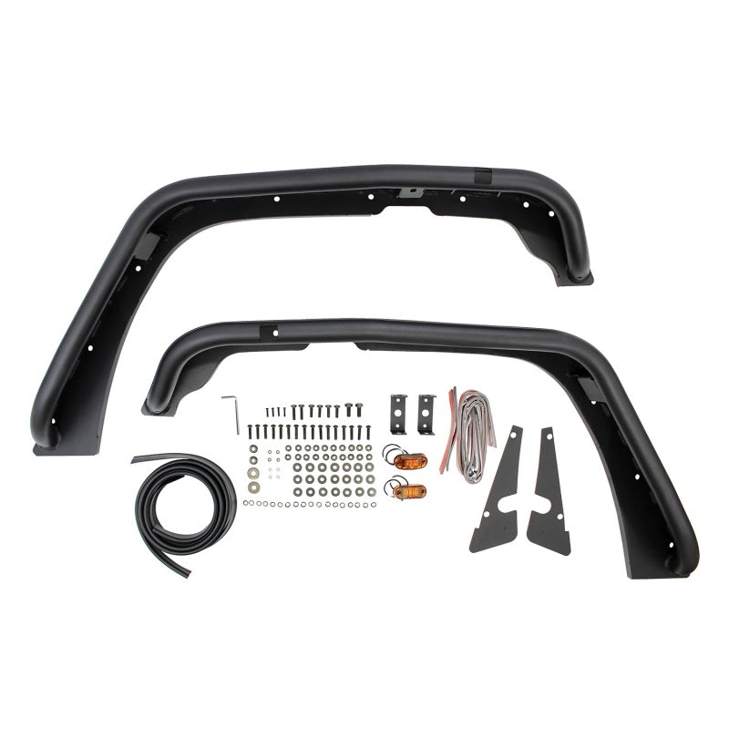 Westin/Snyper 07-17 Jeep Wrangler Tube Fenders - Front - Textured Black - GTR Auto