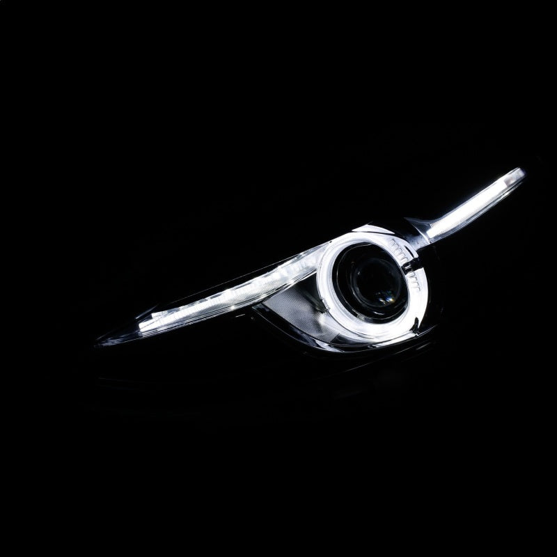 ANZO Projector Headlights With Halo Black w/Amber 14-17 Mazda 3 - GTR Auto