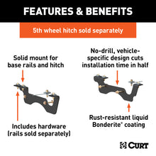 Load image into Gallery viewer, Curt 17-19 Ford F-350 Super Duty Custom 5th Wheel Brackets