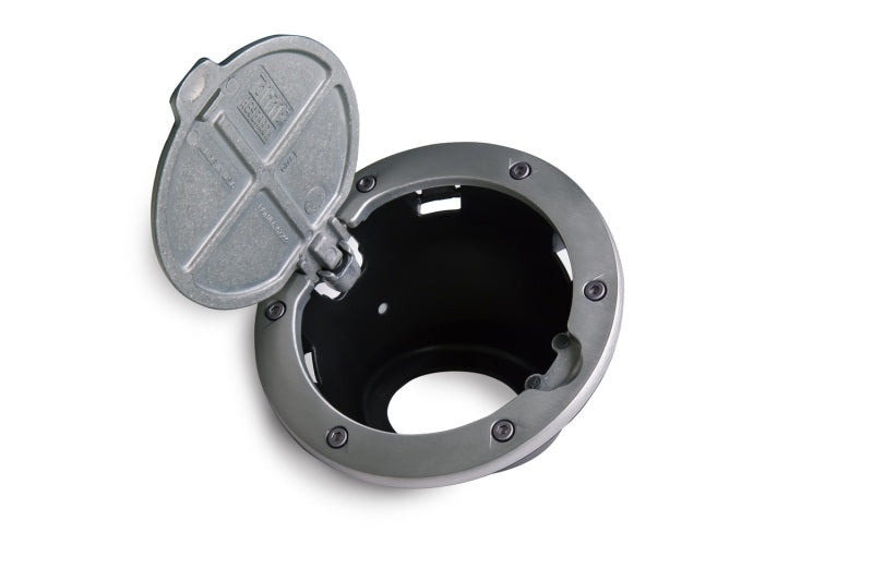 AMP Research 2007-2017 Jeep Wrangler JK 2/4 Door Fuel Door - Brushed - GTR Auto