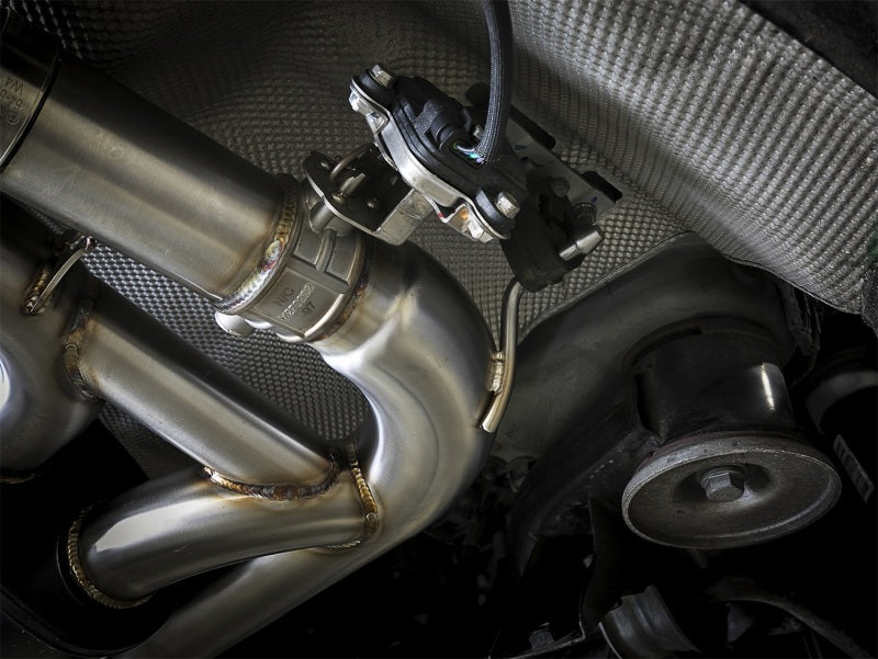 aFe MACH Force-Xp 3.5in. 304 SS C/B Exhaust System 15-18 BMW X5 M (F85) V8-4.4L (tt) - Black Tip - GTR Auto