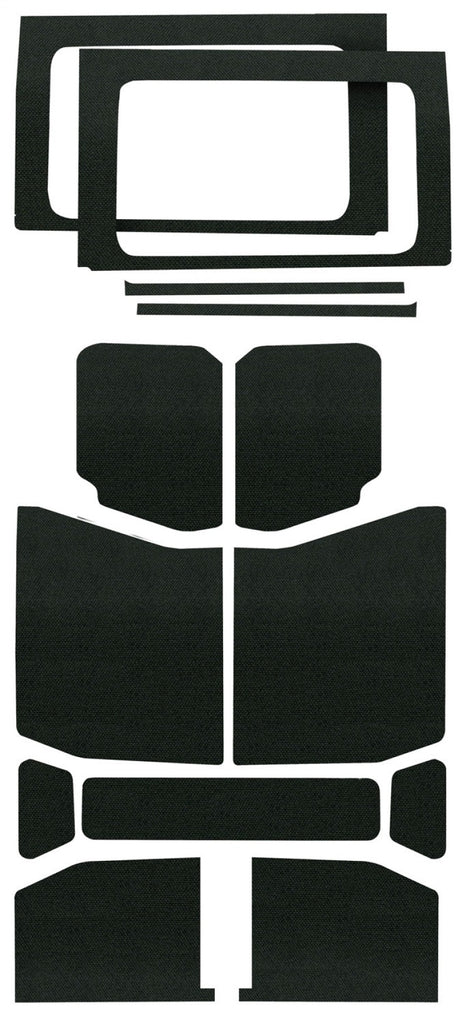 DEI 18-23 Jeep Wrangler JL 4-Door Boom Mat Complete Headliner Kit - 13 Piece - Black - GTR Auto