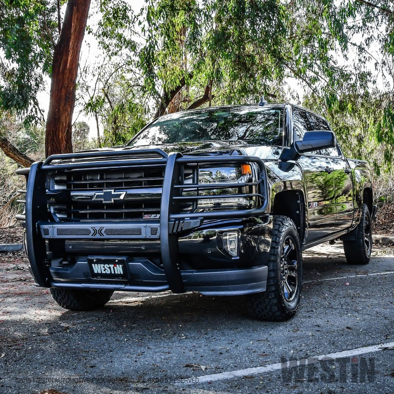 Westin 16-18 Chevy Silverado 1500 Sportsman X Grille Guard - Textured Black - GTR Auto