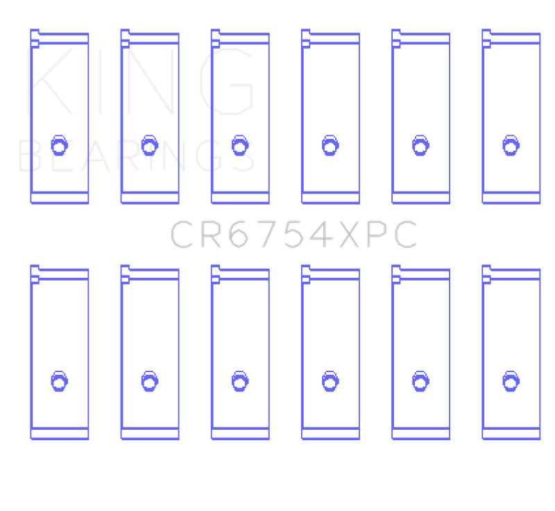 King Engine Bearings Toyota2JZGE/2JZGTE 3.0L pMaxKote Performance Rod Bearing Set - Size STDX GCR6754XPCSTDX
