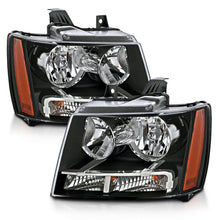 Load image into Gallery viewer, ANZO 2007-2014 Chevrolet Tahoe/Suburban Crystal Headlights Black - GTR Auto