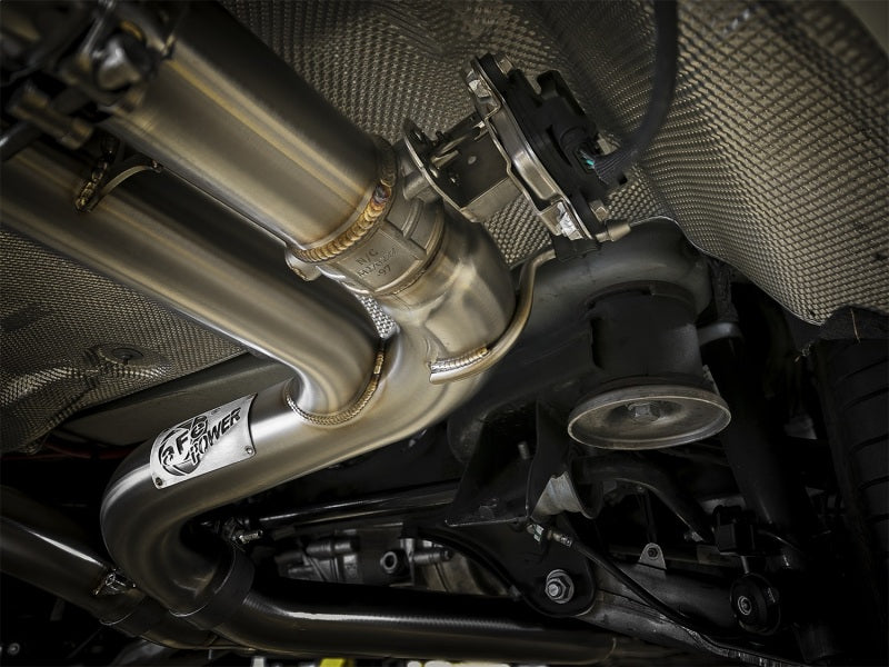 aFe MACH Force-Xp 3.5in. 304 SS C/B Exhaust w/o Muffler 15-18 BMW X5 M V8-4.4L (tt) - Polished Tip - GTR Auto