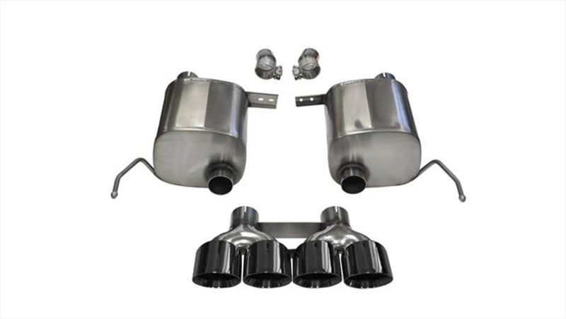 Corsa 14-19 Chevy Corvette C7 Coupe 6.2L V8 AT/MT 2.75in Valve-Back Dual Rear Exit Black Xtreme Exht - GTR Auto