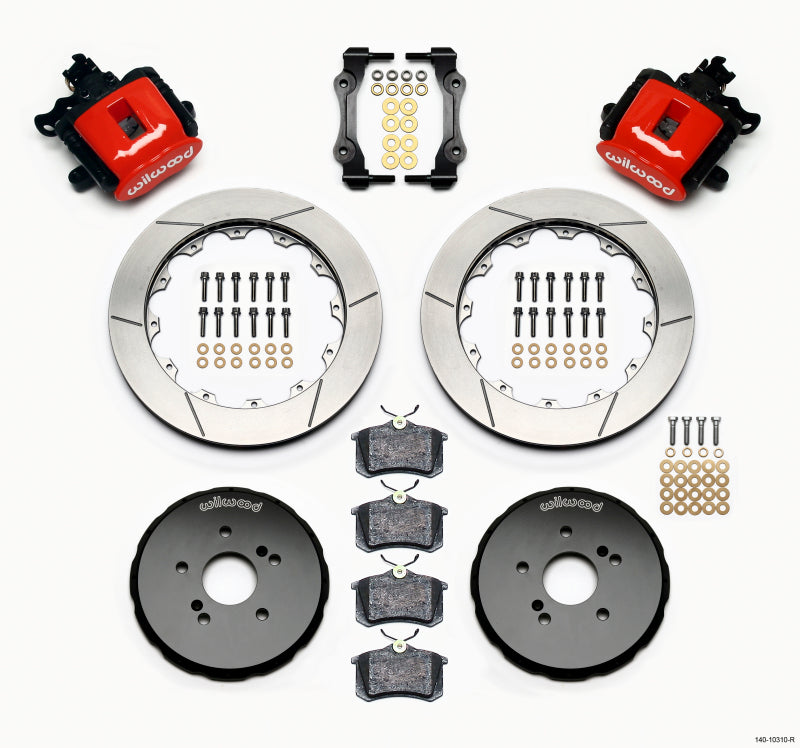 Wilwood Combination Parking Brake Rear Kit 12.88in Red Honda S2000 - GTR Auto