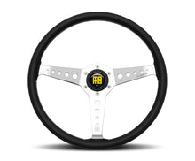 Load image into Gallery viewer, Momo California Steering Wheel 360 mm - Black Leather/White Stitch/Polished Spokes