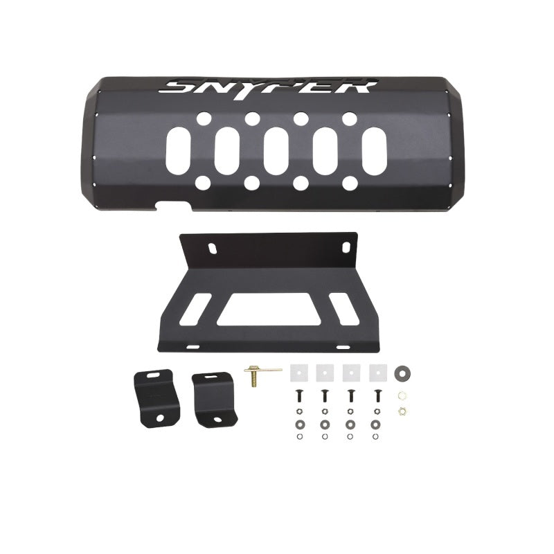Westin/Snyper 07-17 Jeep Wrangler Muffler Skid Plate - Textured Black - GTR Auto