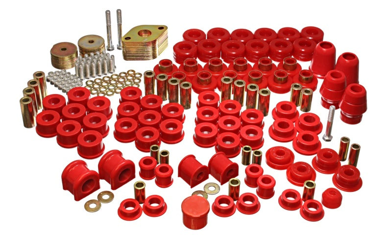 Energy Suspension 07-11 Jeep JK 4dr Red Hyper-Flex Master Bushing Set - GTR Auto