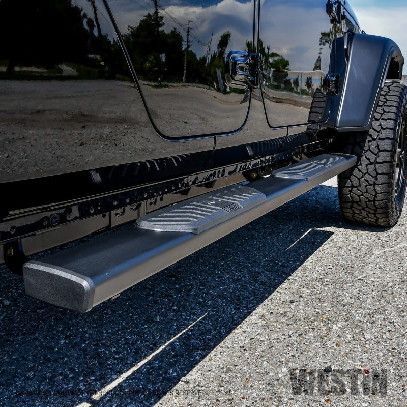 Westin 2020 Jeep Gladiator R5 Nerf Step Bars - Textured Black - GTR Auto