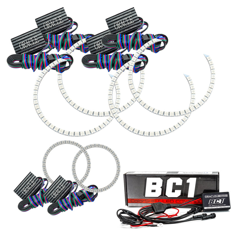 Oracle Dodge Charger 05-10 Triple Ring Halo Kit - ColorSHIFT w/ BC1 Controller - GTR Auto