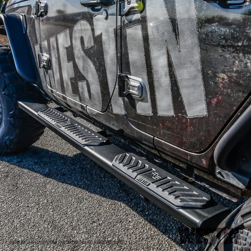 Westin 18-22 Jeep Wrangler JLU 4dr R5 Nerf Step Bars - Tex. Blk - GTR Auto