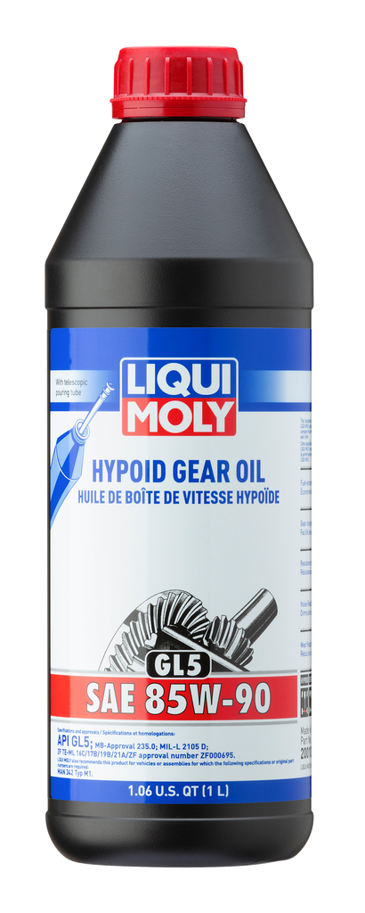 LIQUI MOLY 1L Hypoid Gear Oil (GL5) SAE 85W90 - GTR Auto