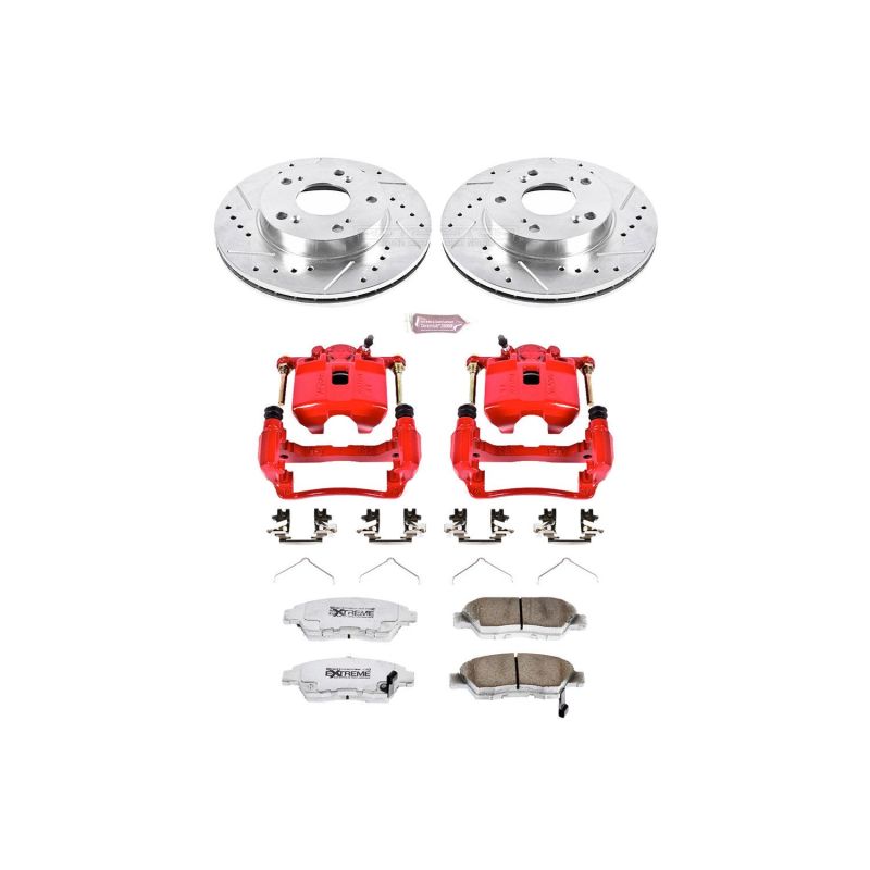 Power Stop 02-06 Acura RSX Front Z26 Street Warrior Brake Kit w/Calipers KC2386-26