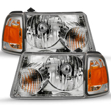 Load image into Gallery viewer, ANZO 2001-2011 Ford Ranger Crystal Headlight Chrome w/Corner Lights (OE Replacement) - GTR Auto