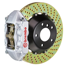 Load image into Gallery viewer, Brembo 03-09 E55/E63/03-11 CLS55/CLS63 AMG Rr GT BBK 4 Piston Cast 380x28 2pc Rotor Drilled-Silver 2P1.9009A3