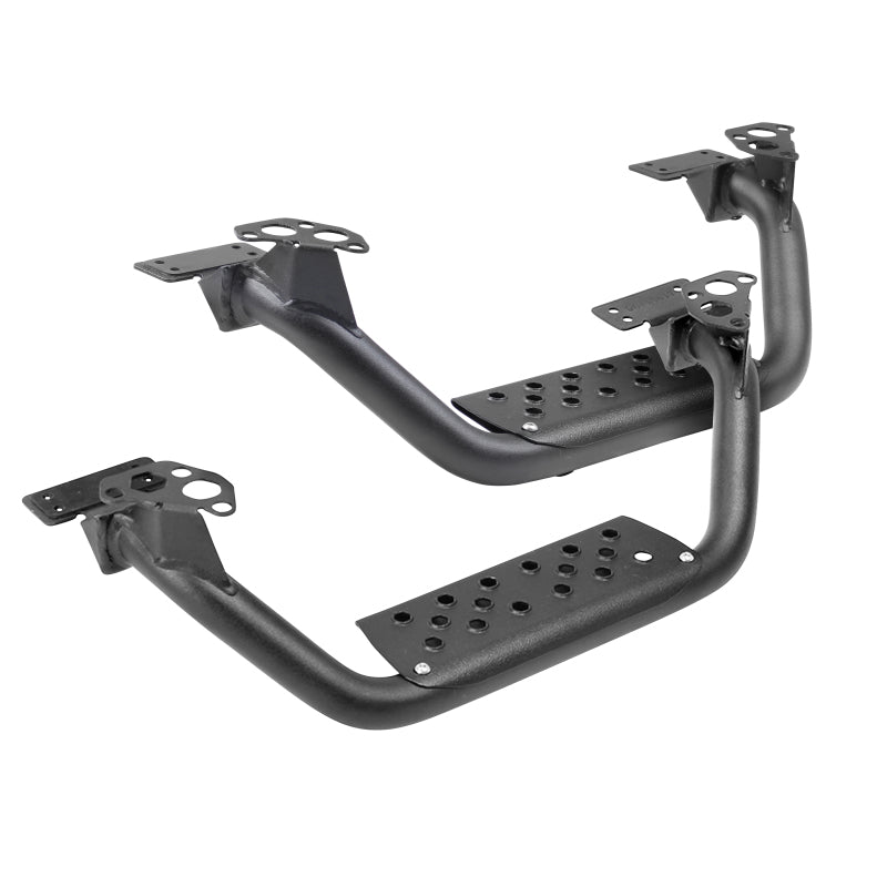 Go Rhino Dominator Extreme D6 SideSteps - Tex Blk - 4in Drop Down Steps (Pair) - GTR Auto