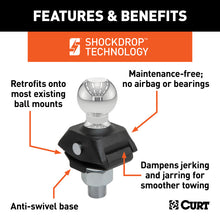Load image into Gallery viewer, Curt 2.5in Cushion Hitch Trailer Ball w/ 1in Diameter Hole (Rated for 7500lbs)