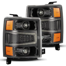 Load image into Gallery viewer, AlphaRex 14-15 Chevy 1500 PRO-Series Projector Headlights, Alpha-Black w/ Sequential Signal &amp;  DRL - GTR Auto
