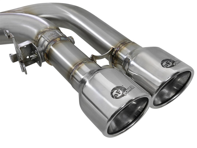 aFe MACH Force-Xp 3.5in. 304 SS C/B Exhaust w/o Muffler 15-18 BMW X5 M V8-4.4L (tt) - Polished Tip - GTR Auto