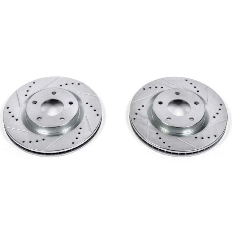 Power Stop 08-13 Nissan Rogue Front Evolution Drilled & Slotted Rotors - Pair - GTR Auto