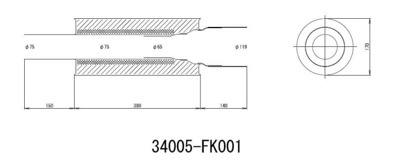 HKS Universal Stainless Hi Power 170mm Titanium Muffler - GTR Auto
