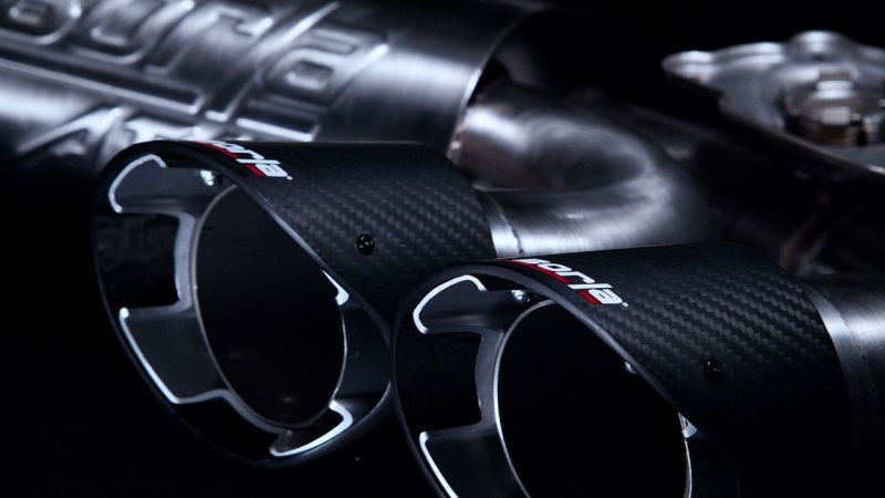 Borla 2020 Chevrolet Corvette C8 6.2L ATAK 3in Exhaust System Dual Round Angle Cut Carbon Fiber Tips - GTR Auto
