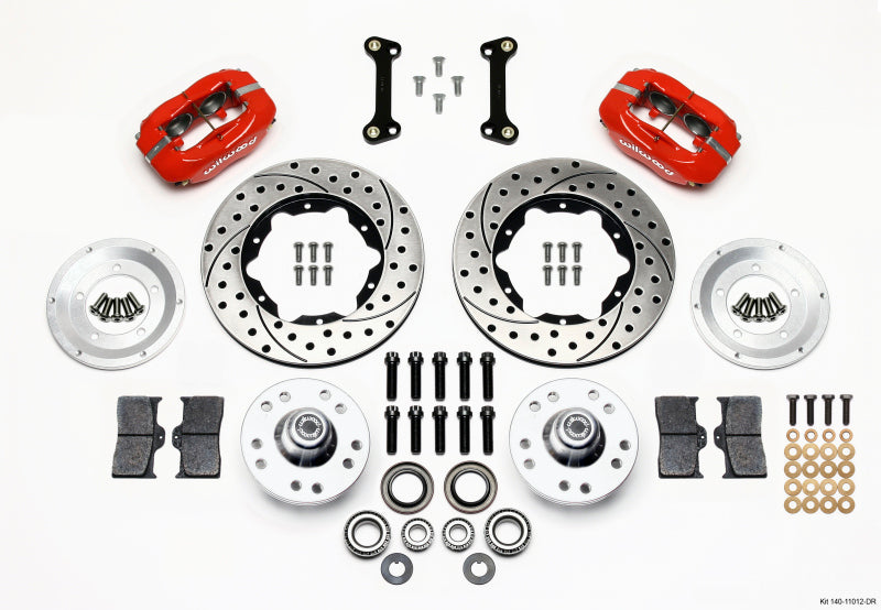 Wilwood Forged Dynalite Front Kit 11.00in Drilled Red 82-92 Camaro//Firebird - GTR Auto