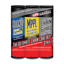 Load image into Gallery viewer, Maxima Synthetic Ultimate Chain Guard Care Combo Kit - Clean-Up/MPPL/Chain Guard 3-Pack (Aerosol)